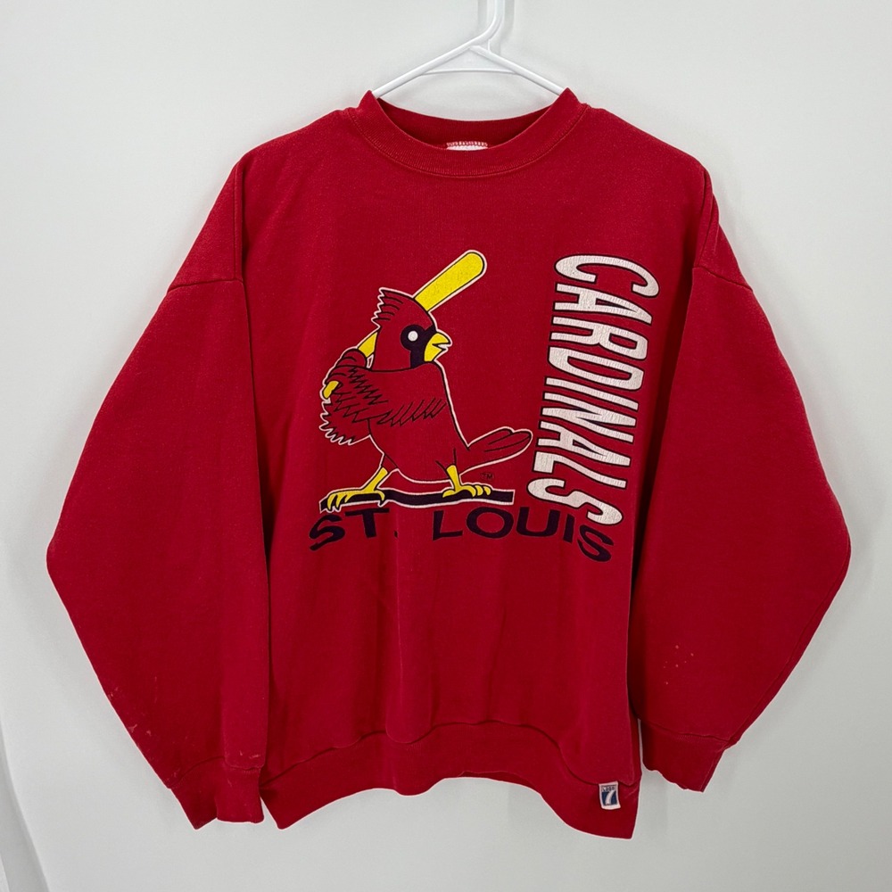 Vintage 80s St. Louis Cardinals Graphic Sweatshirt XL Red MLB Baseball retro